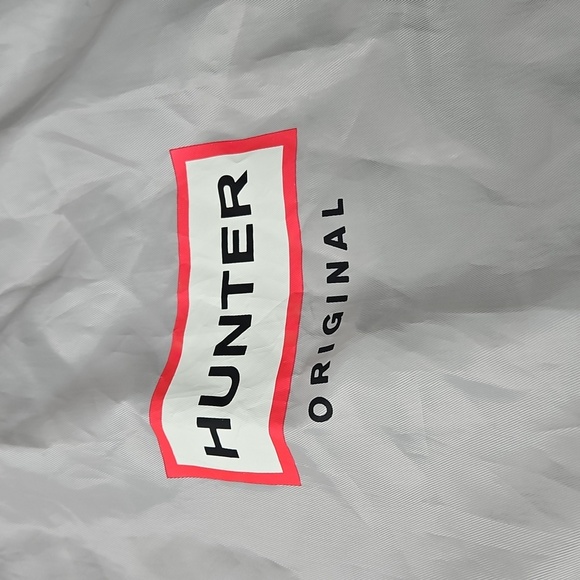 Hunter Logo Gray Sling Drawstring Backpack - Picture 2 of 6